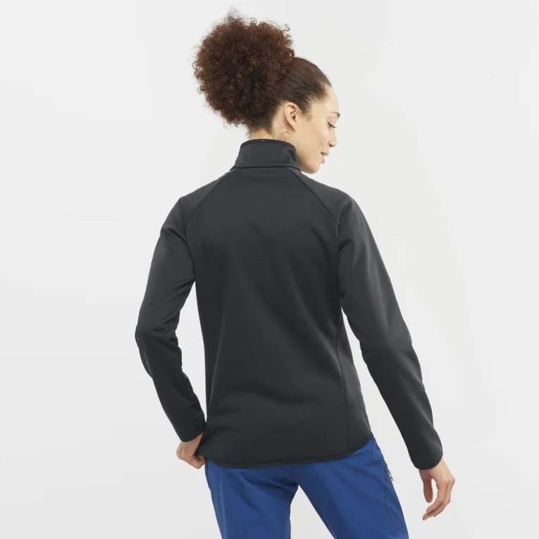 Black Salomon Essential Warm Full Zip Women's Jackets | IE WX6951